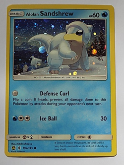 Alolan Sandshrew Cosmos Holo 19a/145 Alternate Art Promo Pokemon - Image 1