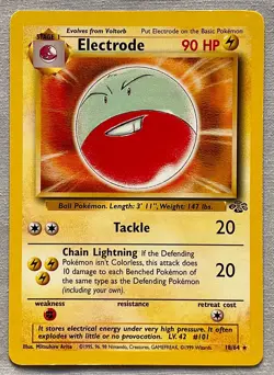 Pokemon Electrode #18/64 Non-Holo Rare - 1999 Unlimited Jungle Set - LP Cond. - Image 1
