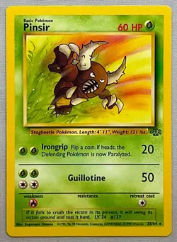Pokemon Pinsir #25/64 Non-Holo Rare - 1999 Unlimited Jungle - NM Condition - Image 1