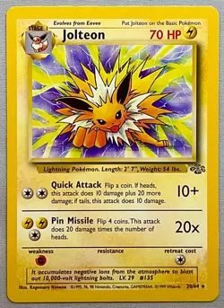 Pokemon Jolteon #20/64 Non-Holo Rare - 1999 Unlimited Jungle - NM or Better - Image 1