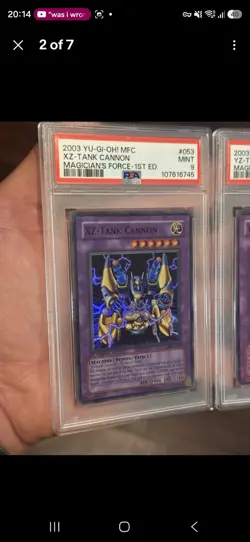 Yu-Gi-Oh! 1st Ed MFC-053 XZ-Tank Cannon PSA 9 & MFC-054 YZ-Tank Dragon PSA 8 - Image 2