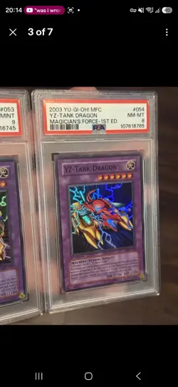Yu-Gi-Oh! 1st Ed MFC-053 XZ-Tank Cannon PSA 9 & MFC-054 YZ-Tank Dragon PSA 8 - Image 3