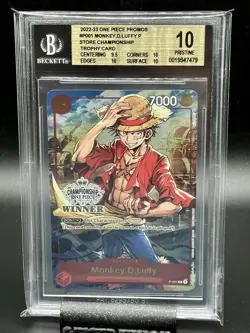 2023 One Piece Store Championship Winner #001 Monkey D. Luffy BGS 10 - Image 1