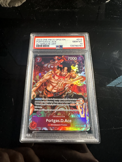 PSA 10 GEM MINT Portgas D. Ace Paramount War Alt Art OP02-013 One Piece TCG - Image 1