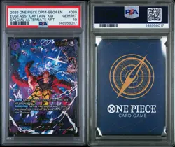 2026 One Piece OP14 EB04 Eustass "Captain" Kid Special Alt Art PSA 10 GEM MINT - Image 3
