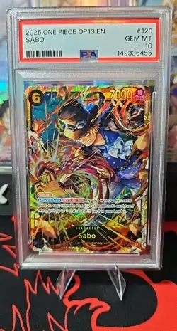 2025 ONE PIECE OP13-CARRYING ON HIS WILL #120 SABO PSA 10 - Image 1