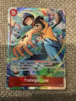 2026 One Piece Azure Sea's Seven Trafalgar Law Super Rare Alt Art #OP14-009 🔥 - Image 1