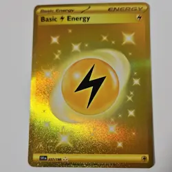 Pokemon Basic Lightning Energy SV01 257/198 Gold Secret Rare Foil Card - Image 1