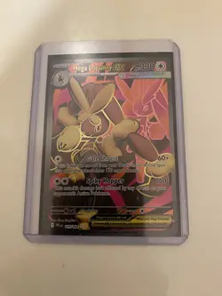 Mega Lopunny EX 115/094 Pokemon Holo Card w/ Sleeve and Top Loader - Image 1