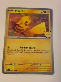 Pikachu Stamped Holo 051/162 Pokemon Day 2026 Card – Pokemon TCG - Image 1