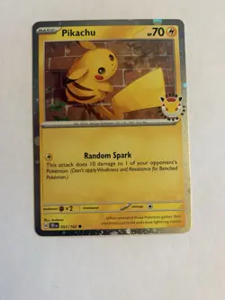 Pikachu 051/162 Holo Stamped Pokemon Day 2026 Promo Pokemon Card - Image 1