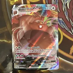 Pokemon Greedent TCG VMAX Fusion Strike Holo Ultra Rare Card 218/264 - Image 1