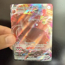Pokemon Greedent TCG VMAX Fusion Strike Holo Ultra Rare Card 218/264 - Image 2