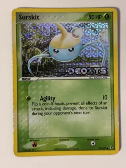 Pokemon Card - Surskit Deoxys 78/107 Common Reverse Holo Stamped - Image 1