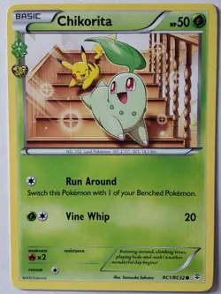 Chikorita RC1/RC32 NM / M - XY Generations Radiant Collection Pokemon Card - Image 1