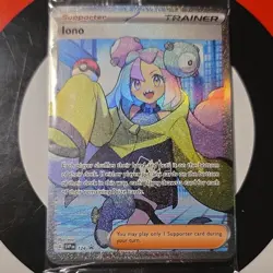 Pokemon Iono Full Art Promo Holo Trainer 124 Sv: Scarlet & Violet Cards sealed - Image 1