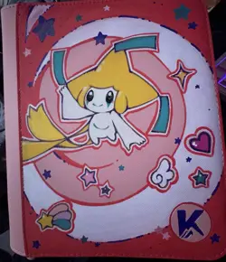 Hand Painted Jirachi Pokemon TCG 4 card Toploader Binder - Image 1