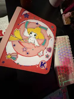 Hand Painted Jirachi Pokemon TCG 4 card Toploader Binder - Image 2