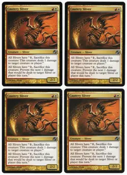 Cautery Sliver x4 4x 2007 Planar Chaos PLAYSET Unc Creature Red MTG SP - NM AZ1 - Image 1