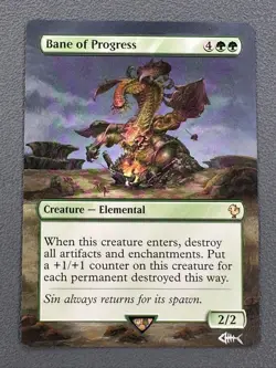 Bane of Progress MTG Final Fantasy Commander Hand Painted Full Altered Art 🐠 - Image 1