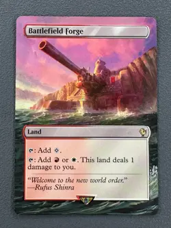 Battlefield Forge MTG Final Fantasy Commander Hand Painted Extended Altered Art - Image 1