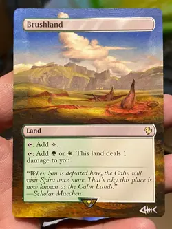 Brushland MTG Final Fantasy Commander Hand Painted Borderless Altered Art 🐠 - Image 2