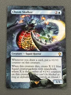 Chasm Skulker MTG Final Fantasy Commander Hand Painted Extended Full Altered Art - Image 1