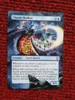 Chasm Skulker MTG Final Fantasy Commander Hand Painted Extended Full Altered Art - Image 2
