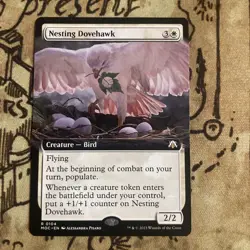 1 x Nesting Dovehawk Extended Art Commander: March of the Machine NM Free Ship - Image 1
