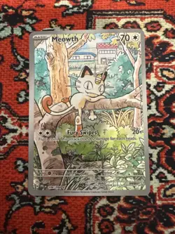 Pokemon Meowth 106/094 Me02: Phantasmal Flames Illustration Rare Holo NM Mint - Image 1