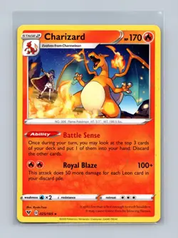 Charizard 025/185 Rare Vivid Voltage Pokemon Lightly Played - Image 1
