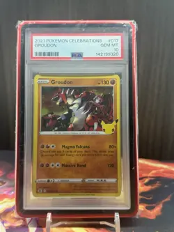 2021 POKEMON CELEBRATIONS #17 GROUDON PSA 10 GEM - Image 1