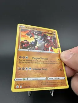 #017/025 Groudon Holo Rare - Pokemon TCG Celebrations 25th Anniversary 2021 - Image 2