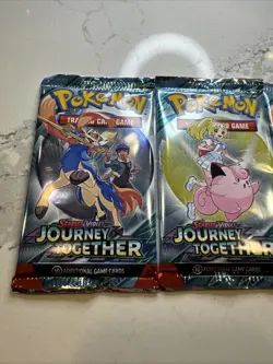Three (3x) Pokemon Booster Pack Lot - Journey Together - Image 2