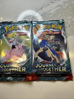 Three (3x) Pokemon Booster Pack Lot - Journey Together - Image 3