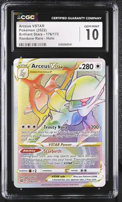 ARCEUS VSTAR Brilliant Stars Holo Rare #176 CGC 10 Pokemon [Nostalgium] - Image 1