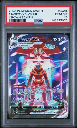 PSA 10 DEOXYS VMAX GG45/GG70 FULL ART CROWN ZENITH POKEMON 😍 - Image 1