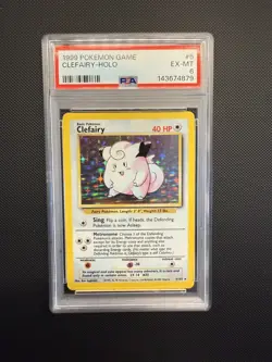 1999 POKEMON GAME #5 CLEFAIRY-HOLO PSA 6 - Image 1