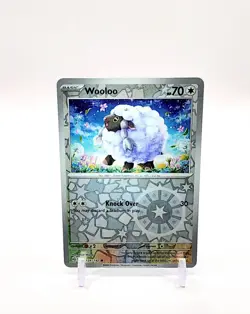 Wooloo Common Reverse Holo Pokemon TCG Scarlet & Violet Stellar Crown 124/142 - Image 1