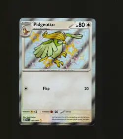 Pidgeotto Shiny Rare SV: Paldean Fates 197/091 NM Holo Pokemon TCG 2024 - Image 1