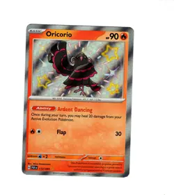 Oricorio 113/091 Shiny Rare Holo SV: Paldean Fates English Near Mint Pokemon TCG - Image 1