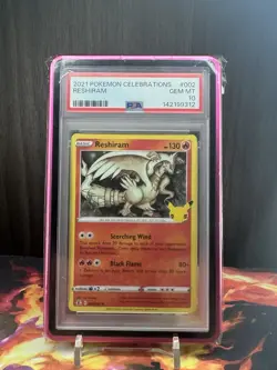 2021 POKEMON CELEBRATIONS #002 RESHIRAM PSA 10 GEM - Image 1