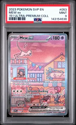 Pokemon SV: Scarlet & Violet Promo Mew ex 053 Holo PSA 9 2023 - Image 1