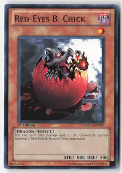Yugioh - Red-Eyes B. Chick SDDC-EN007 1st Edition - Structure Deck: Dragons Coll - Image 1