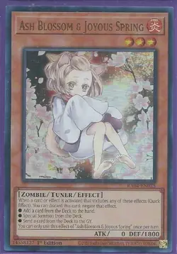 Yugioh Ash Blossom & Joyous Spring (Alt Art) Ultra Rare RA04 - Image 1