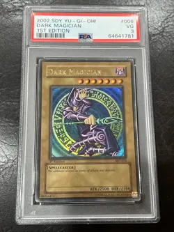 Dark Magician SDY-006 1st Edition Ultra Rare Yugioh PSA 3 - Image 1