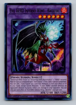 Evil HERO Inferno Wing - Backfire SUDA-EN032 Supreme Darkness Yu-Gi-Oh NM - Image 1