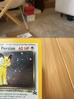 Dark Persian Pokemon Card WOTC Black Star Promo #17 Holo SWIRL 2000 NM - Image 3