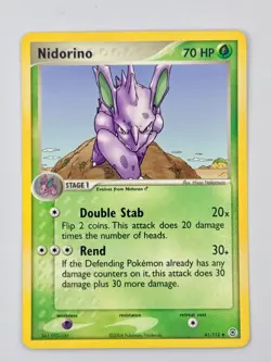 🇨🇦 NM Nidorino 41/112 2004 EX FireRed & LeafGreen Pokemon Card TCG Nintendo - Image 1