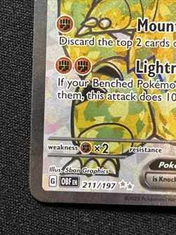 Tyranitar ex 211/197 Obsidian Flames Ultra Rare Pokemon Card - Image 2